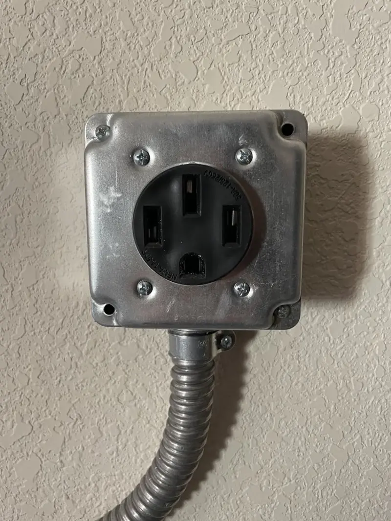 NEMA 14-50 outlet installed for Smart Home Electrical in Sulphur Springs